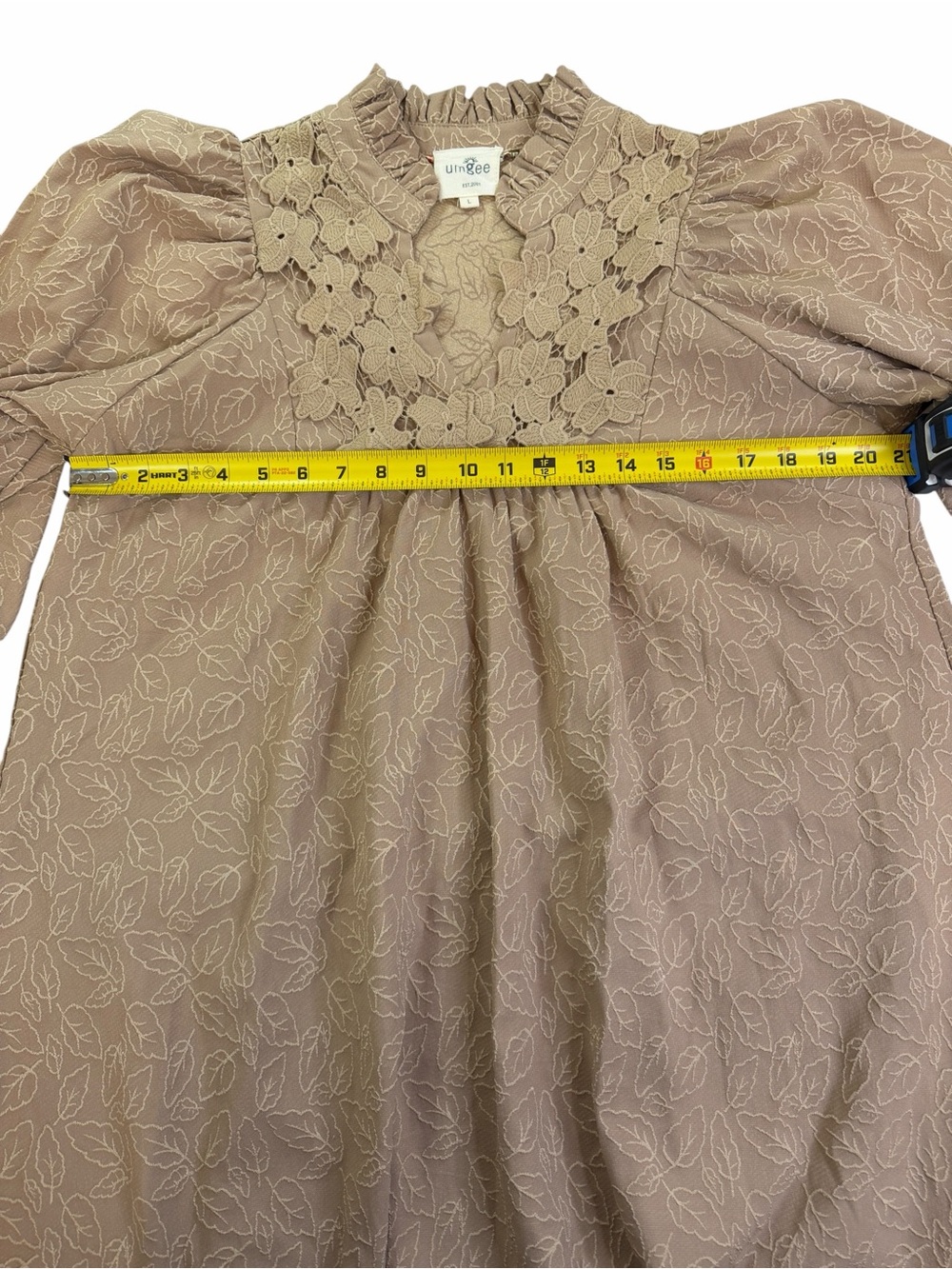 Umgee Dusty Rose Floral Embroidered Mini Dress - Picture 5 of 6